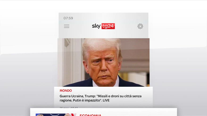 I titoli di Sky Tg24 del 26 maggio, edizione delle 8