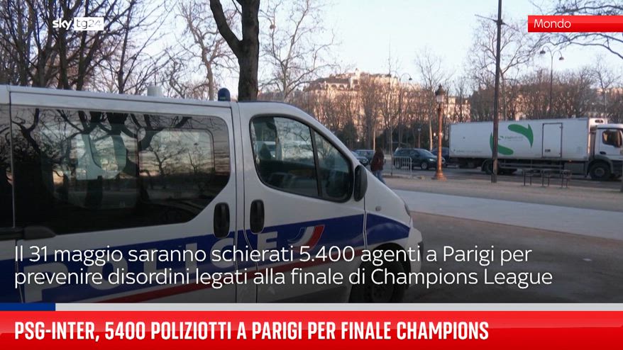 Psg-Inter, 5400 poliziotti a Parigi per finale Champions