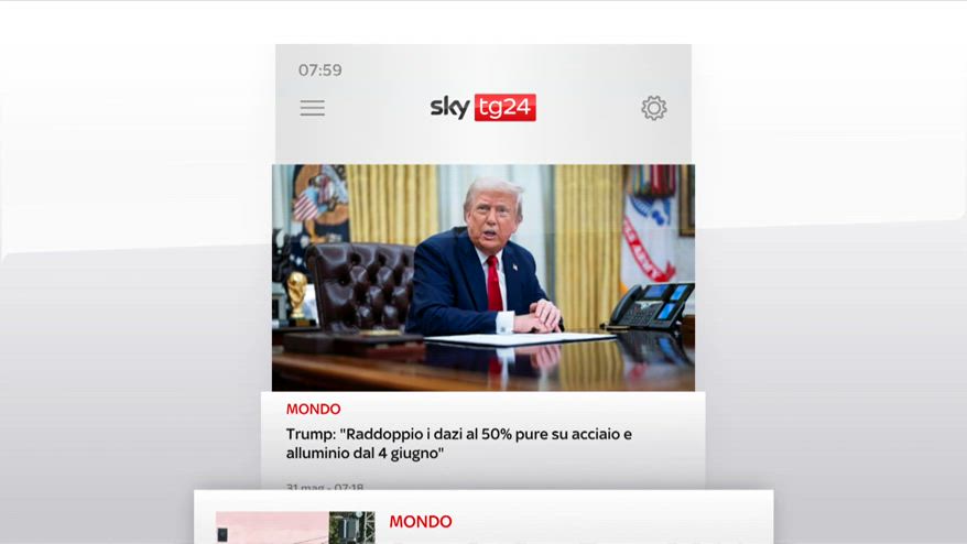 I titoli di Sky TG24 del 31 maggio, edizione delle 8