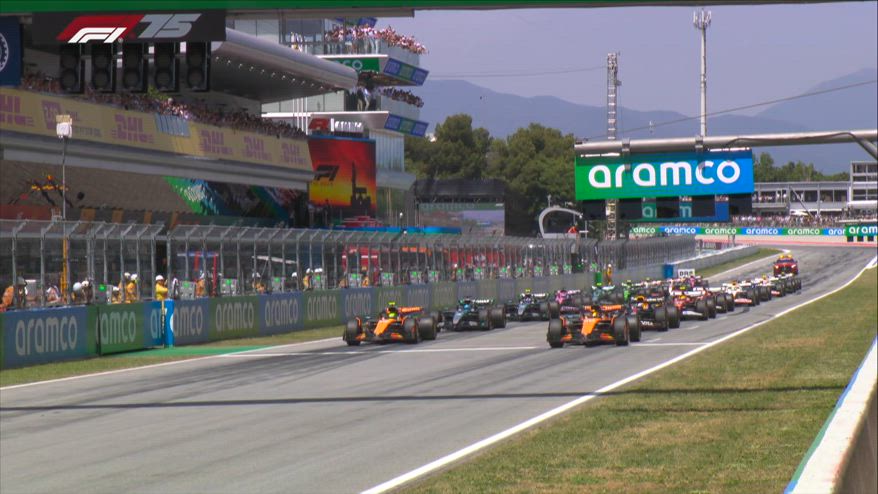 F1, GP Spagna: la partenza e il primo giro di Barcellona