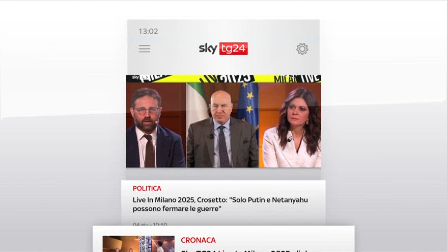 I titoli di Sky TG24 del 4 giugno: edizione delle 13