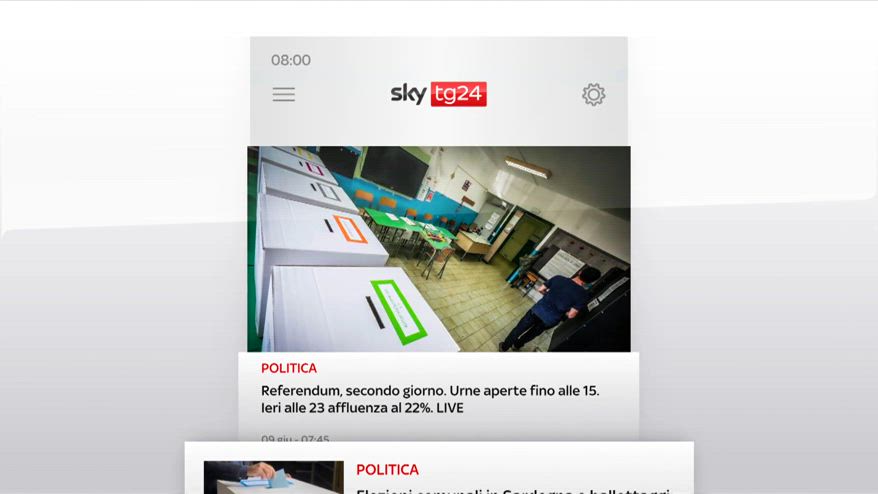 I titoli di Sky TG24 del 9 giugno 2025 - edizione h8