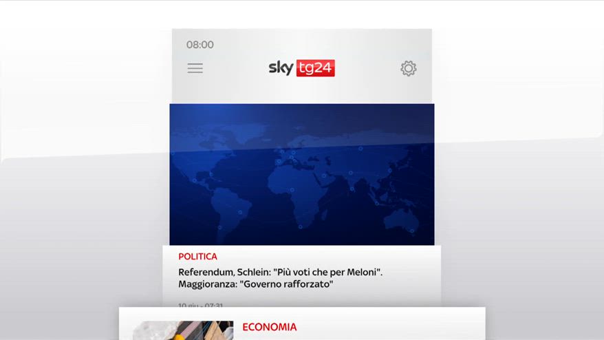 I titoli di Sky Tg24 del 10 giugno: edizione delle 8