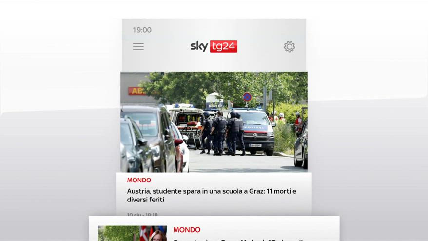 I titoli di Sky TG24 del 10 giugno: edizione delle 19