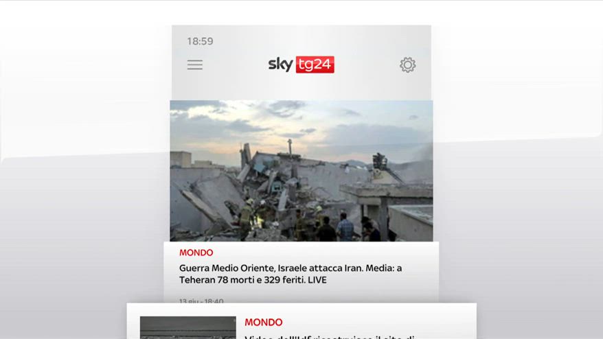 I titoli di Sky TG24 del 13 giugno, edizione delle 19