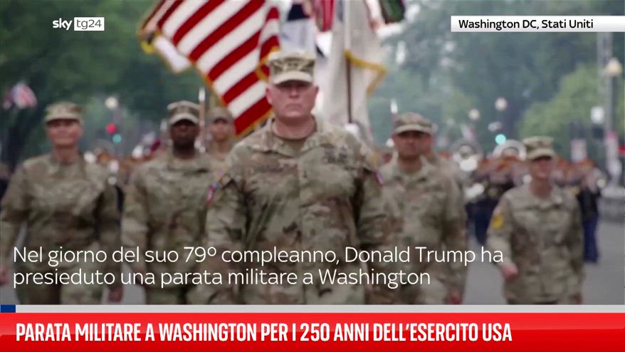 Parata militare a Washington per 250 anni dell’esercito USA