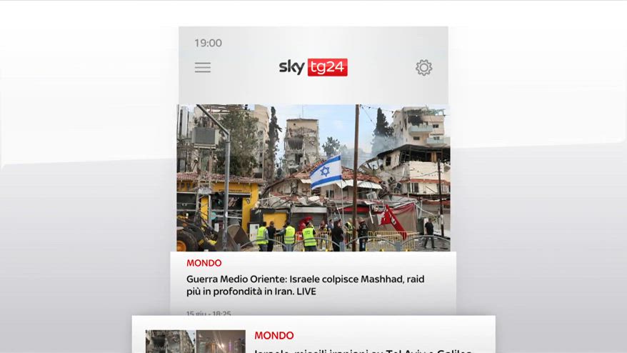 I titoli di Sky Tg24 del 15 giugno: edizione delle 19