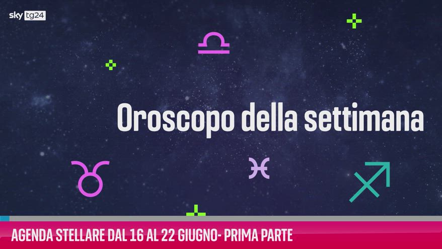 VIDEO Agenda stellare dal 16 al 22 giugno- Prima parte