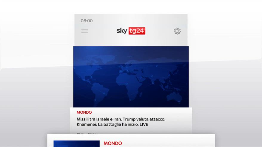 I titoli di Sky TG24 del 18 giugno 2024, edizione ore 8