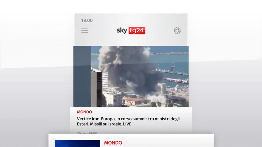 i titoli di Skytg24 del 20 giugno edizione delle 19