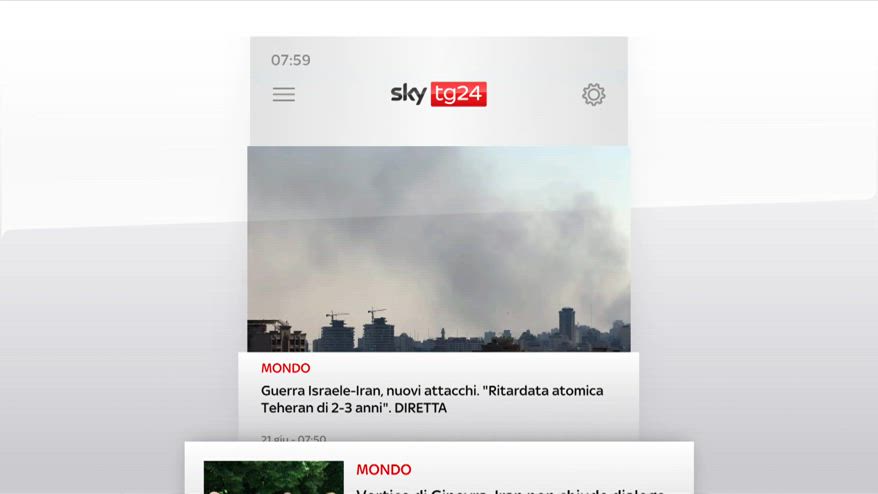 I titoli di Sky TG24 del 21 giugno: edizione delle 8