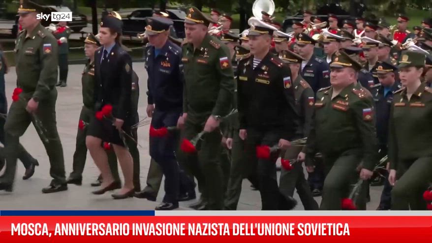 Mosca, anniversario invasione nazista dell'Unione Sovietica | Video Sky - Sky TG24