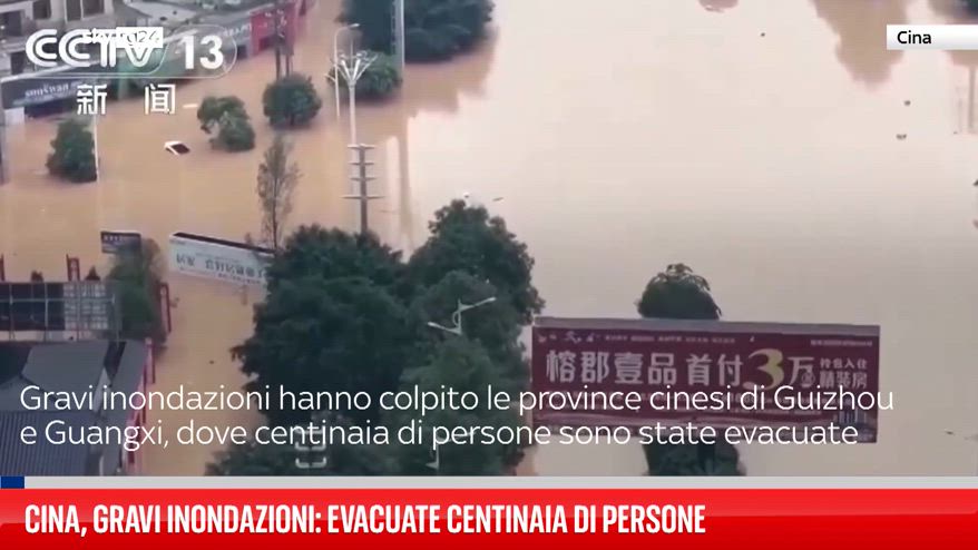 Cina, gravi inondazioni: evacuate centinaia di persone