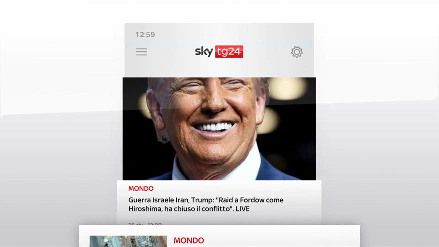 I titoli di Sky Tg24 del 25 giugno, edizione delle 13