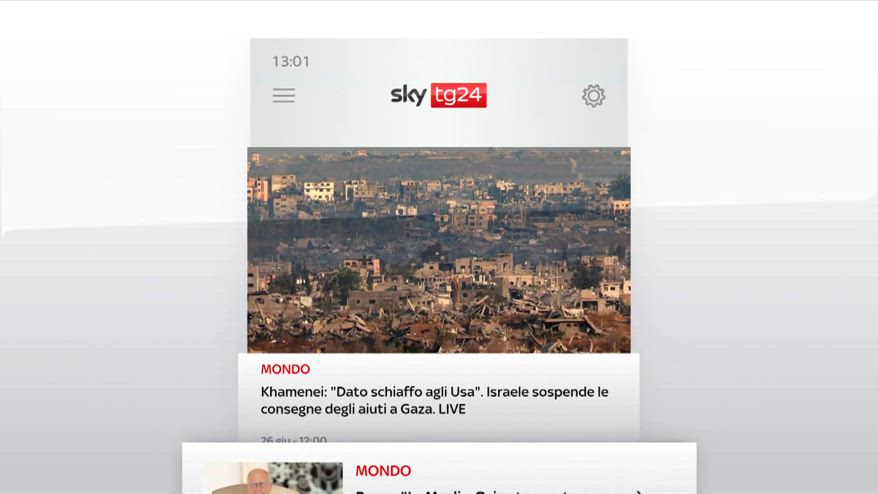 I titoli di Sky TG24 del 26 giugno: edizione delle 13