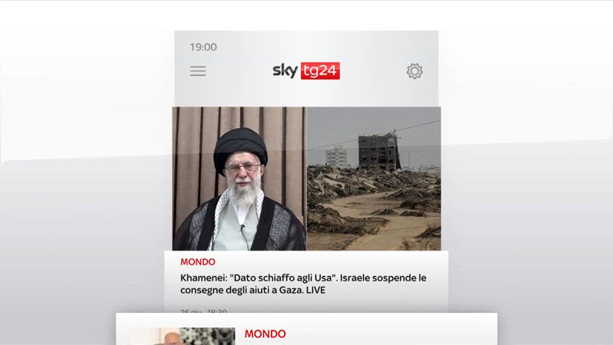 I titoli di Sky Tg24 del 26 giugno, edizione delle 19