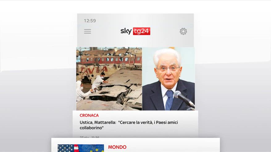 I titoli di Sky TG24 del 27 giugno, edizione delle 19
