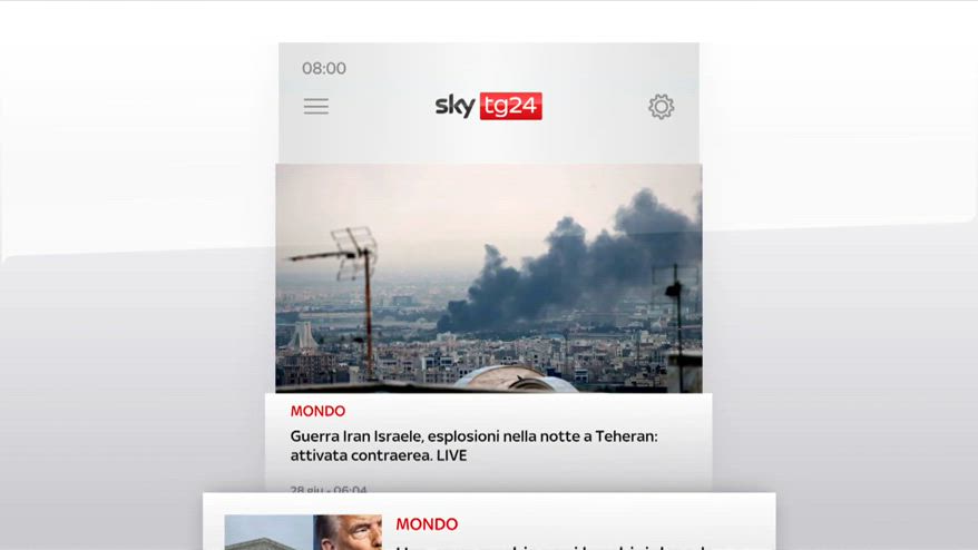 I titoli di Sky TG24 del 28 giugno 2025, edizione ore 8