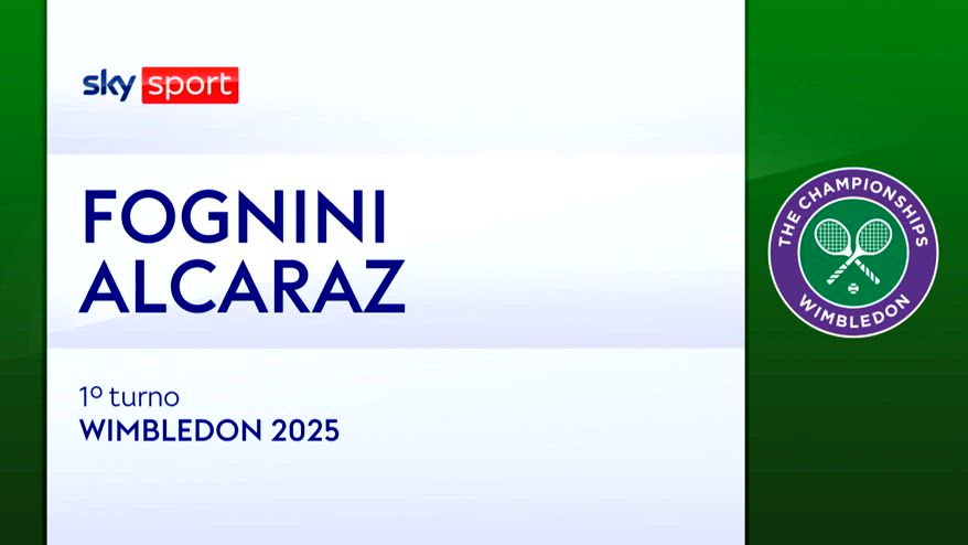 Alcaraz-Fognini: highlights Wimbledon
