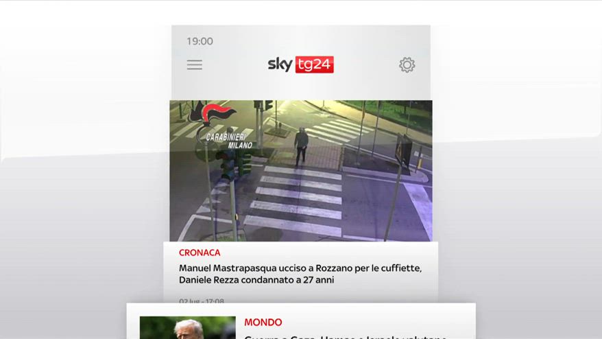 I titoli di Sky Tg24 del 2 luglio, edizione delle 19