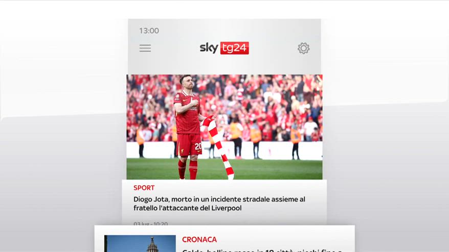 I titoli di Sky Tg24 del 3 luglio, edizione delle 13