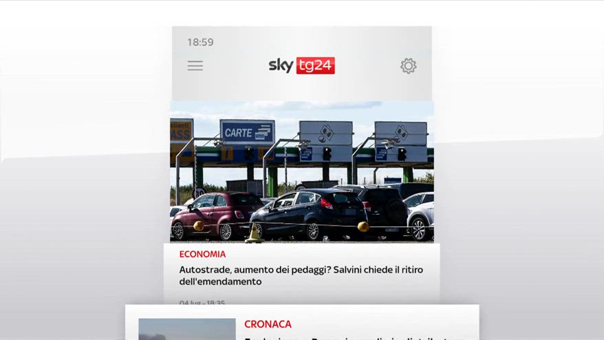 I titoli di Sky Tg24 del 4 luglio, edizione delle 19