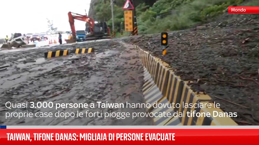 Taiwan, quasi tremila evacuati a causa del tifone Danas