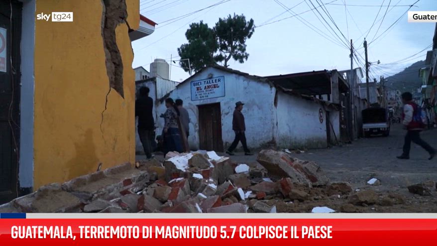 Guatemala, terremoto di magnitudo 5.7 colpisce il Paese
