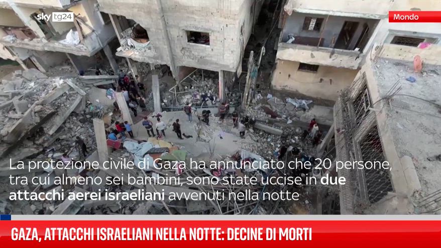 Gaza, attacchi israeliani nella notte: decine di morti