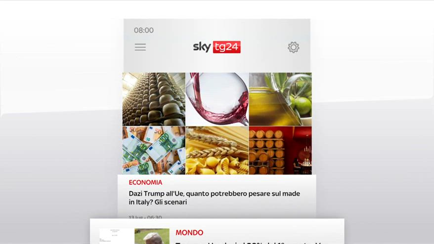 I titoli di Sky TG24 del 13 luglio 2025 - edizione h8