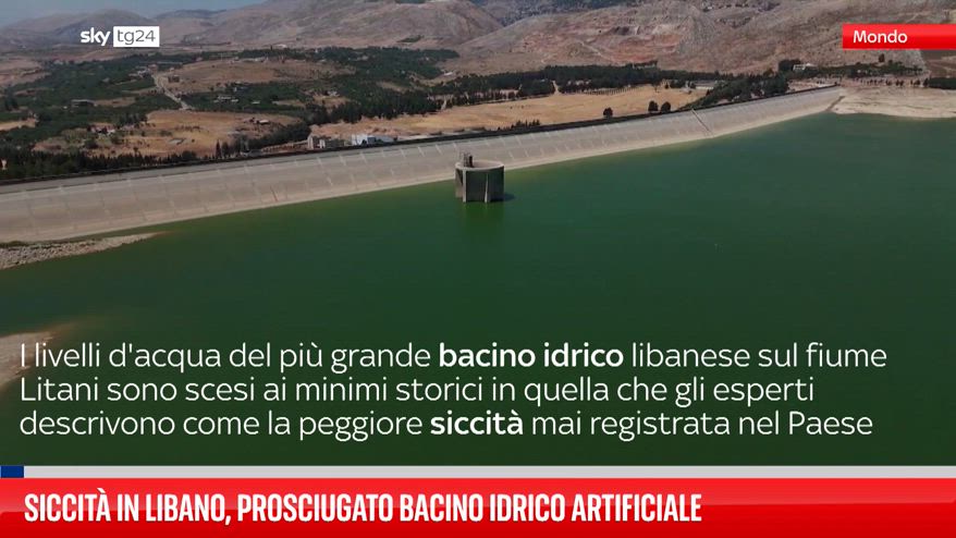 Siccità in Libano, prosciugato bacino idrico artificiale