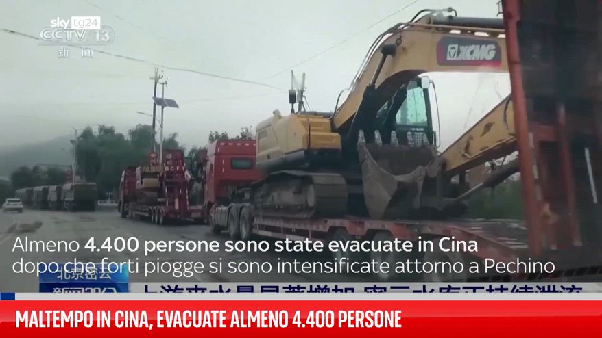 Maltempo in Cina, evacuate almeno 4.400 persone 