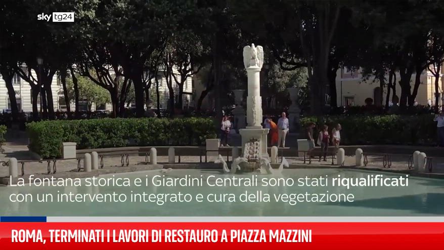 Roma, terminati i lavori di restauro a Piazza Mazzini