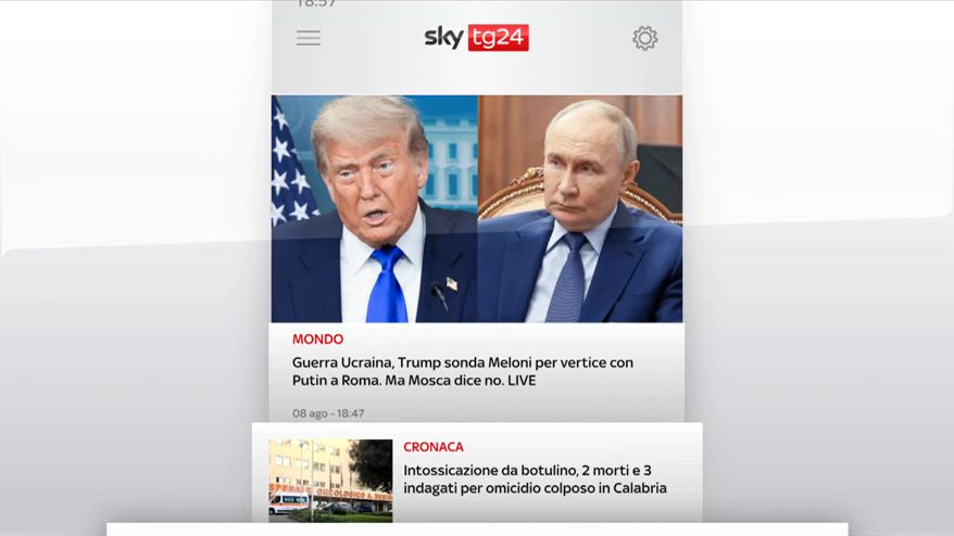 I titoli di Sky TG24 dell'8 agosto, edizione delle 19