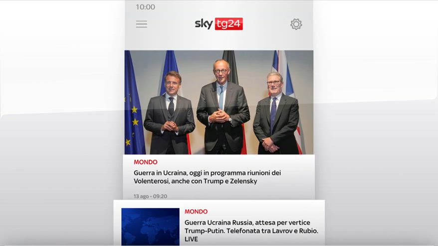 I titoli di Sky TG24 del 13 agosto: edizione delle 10