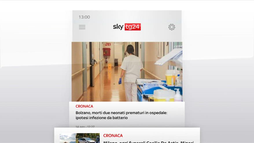 I titoli di Sky TG24 del 14 agosto: edizione delle 13
