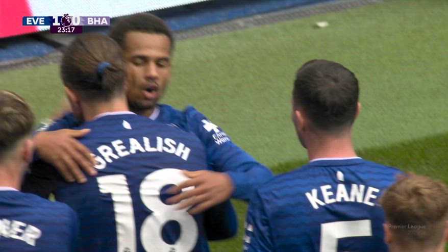 Everton-Brighton, Grealish protagonista con due assist