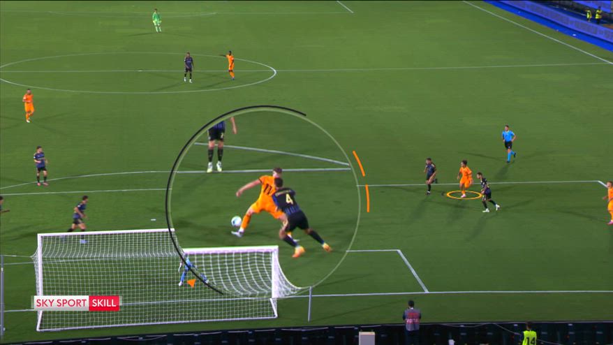 Pisa-Roma, il gol di Soulé allo Sky Sport Skill