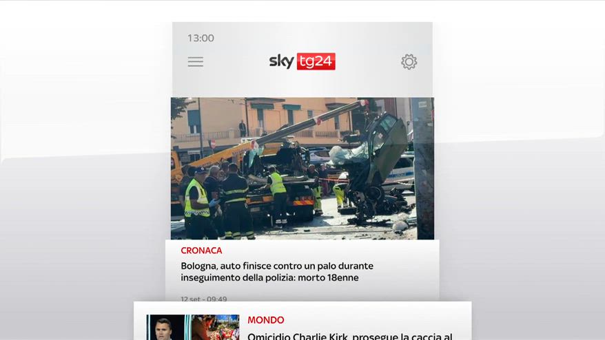 I titoli di Sky TG24 del 12 settembre, edizione delle 13