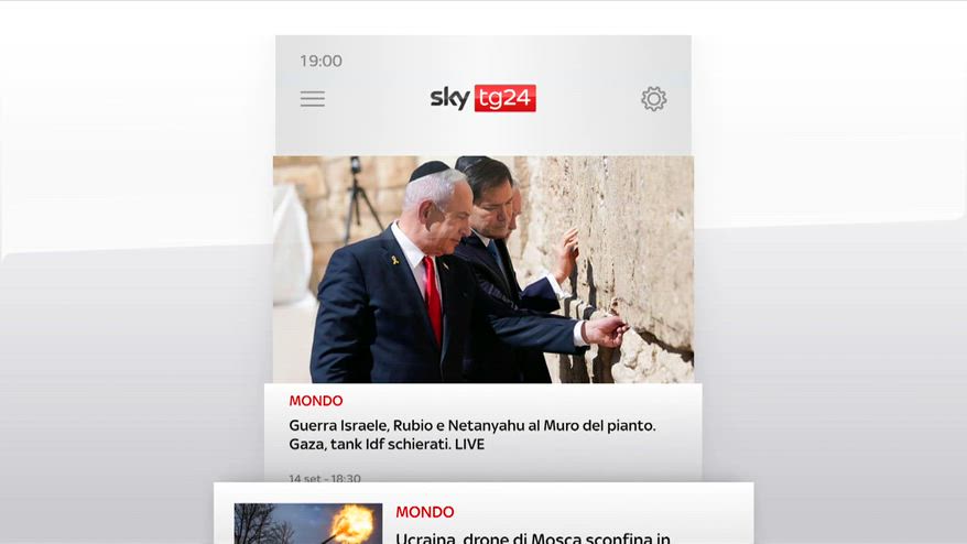 I titoli di Sky TG24 del 14 settembre, edizione delle 19