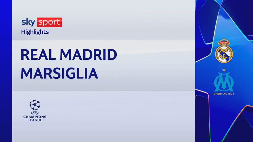 Real Madrid-Olympique Marsiglia 2-1: gol e highlights