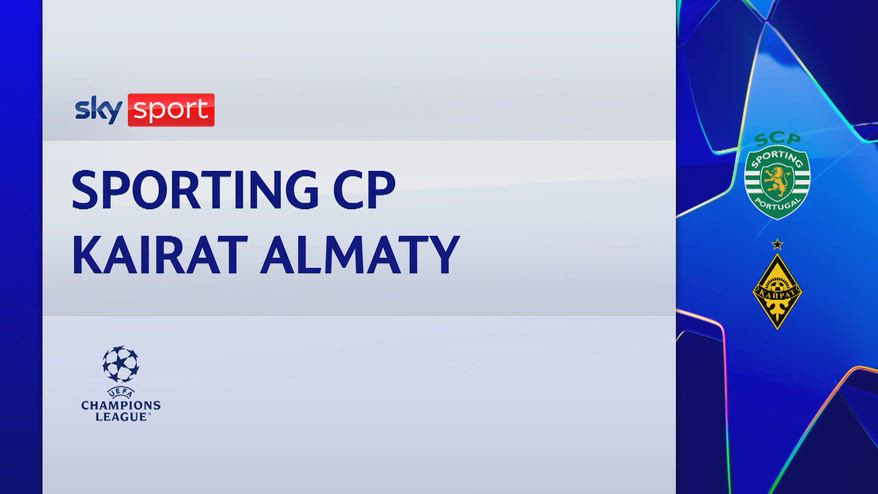 Sporting-Kairat Almaty 4-1: gol e highlights