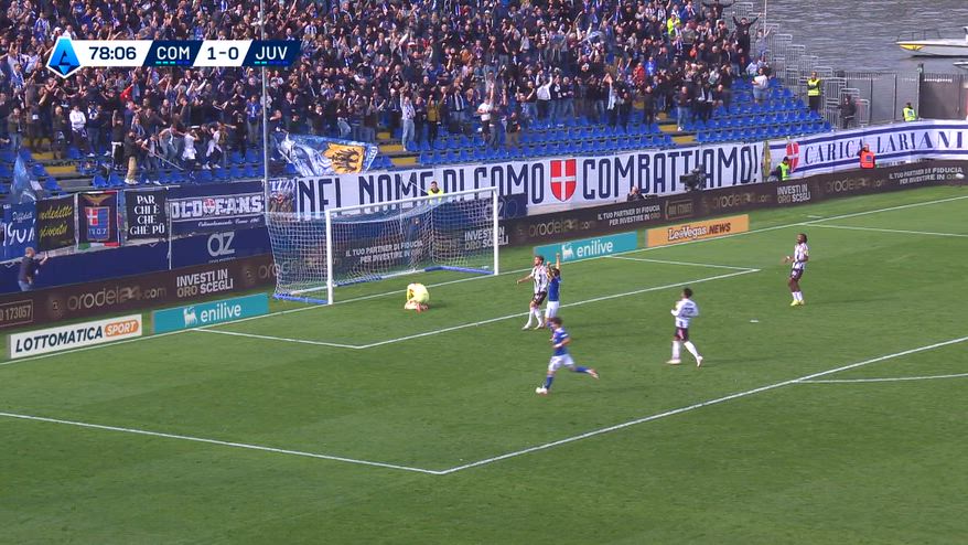 Como-Juve, Nico Paz super: il gol è una perla