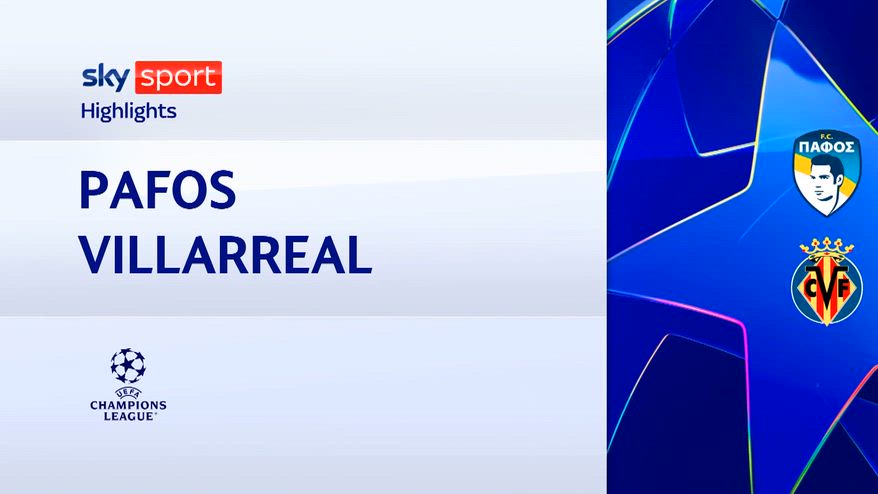 Pafos-Villarreal 1-0: gol e highlights