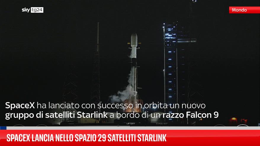 SpaceX lancia nello spazio 29 satelliti Starlink