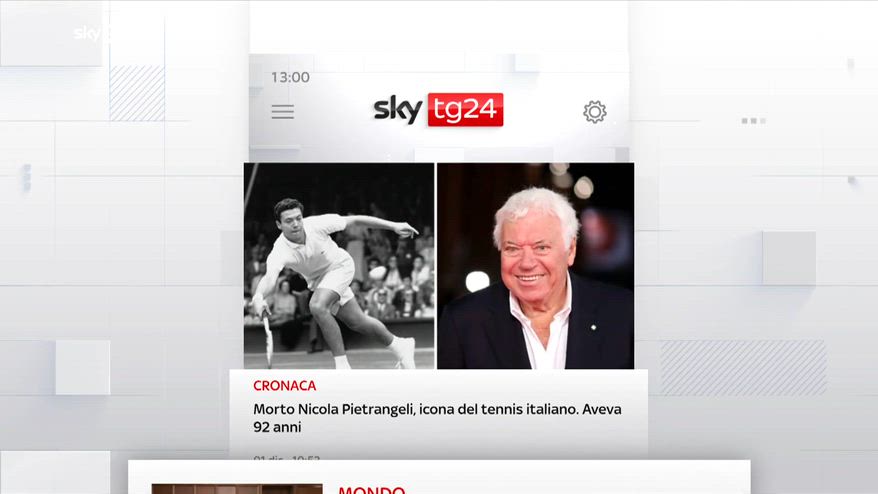 I titoli di Sky TG24 del 1° dicembre 2025 - edizione h.13