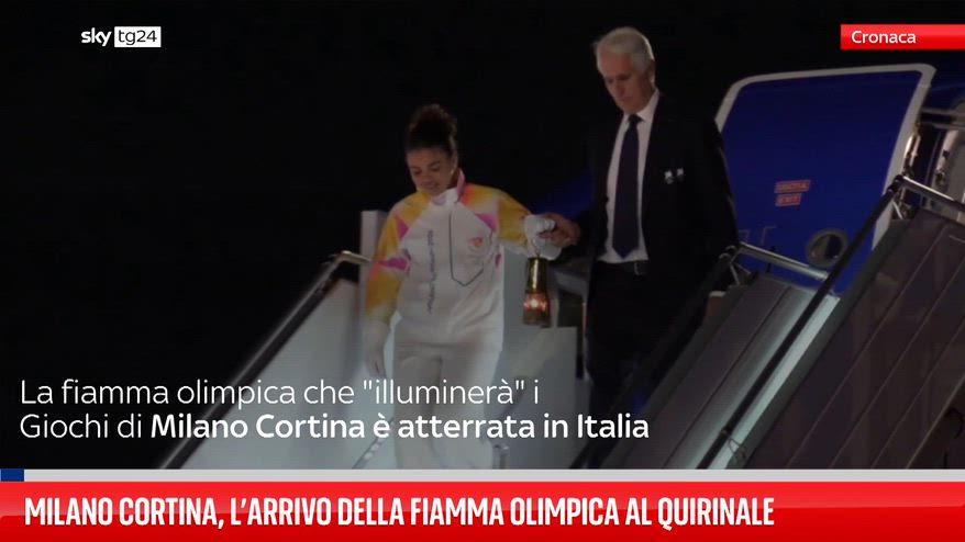 Milano Cortina, l’arrivo della fiamma olimpica al Quirinale