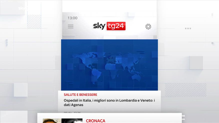 I titoli di Sky TG24 del 9 dicembre: edizione delle 13