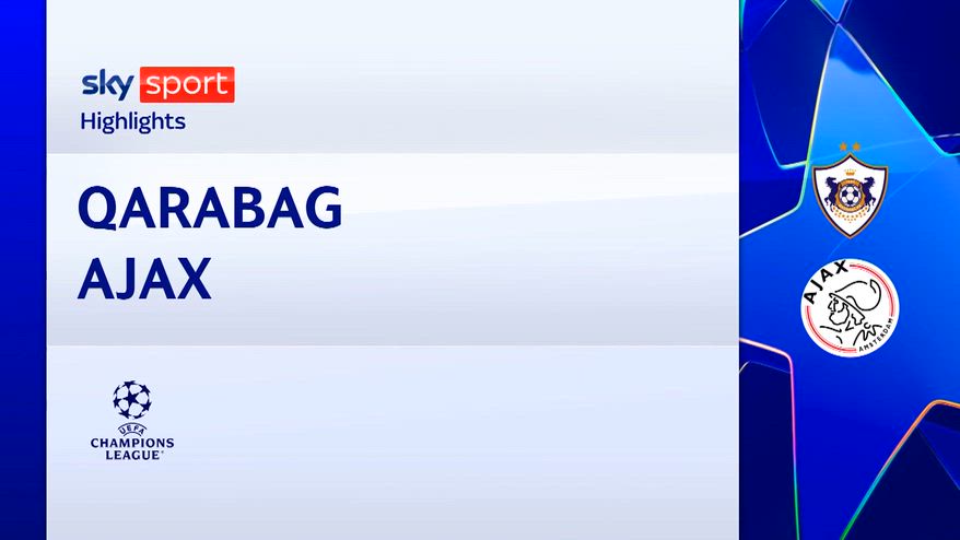 Qarabag-Ajax 2-4: gol e highlights