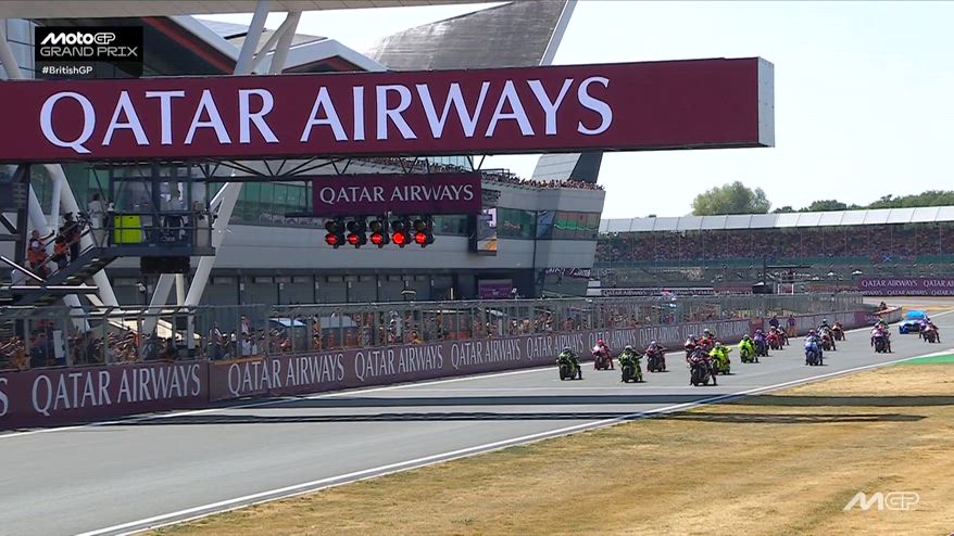 Gp Silverstone, la partenza della MotoGP